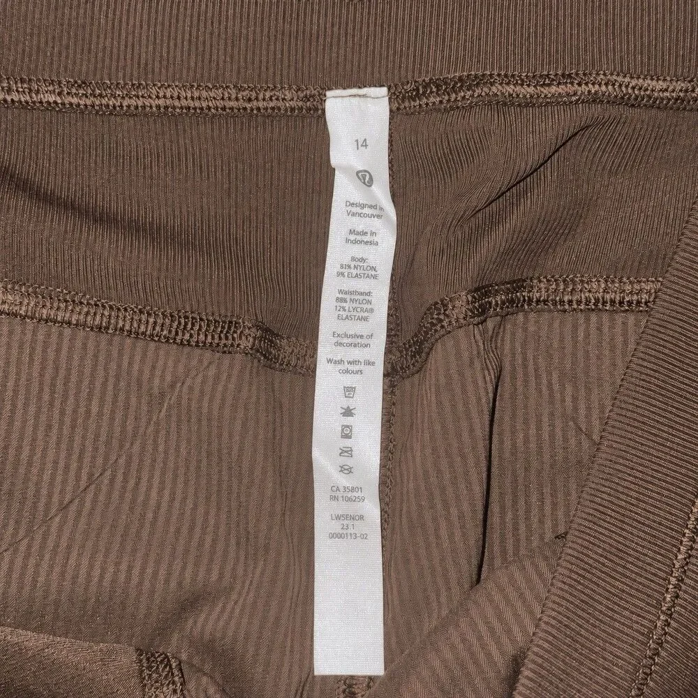 Lululemon Dance Studio Mid-Rise Pants Women 14 Walnut Crunch Brown 31”